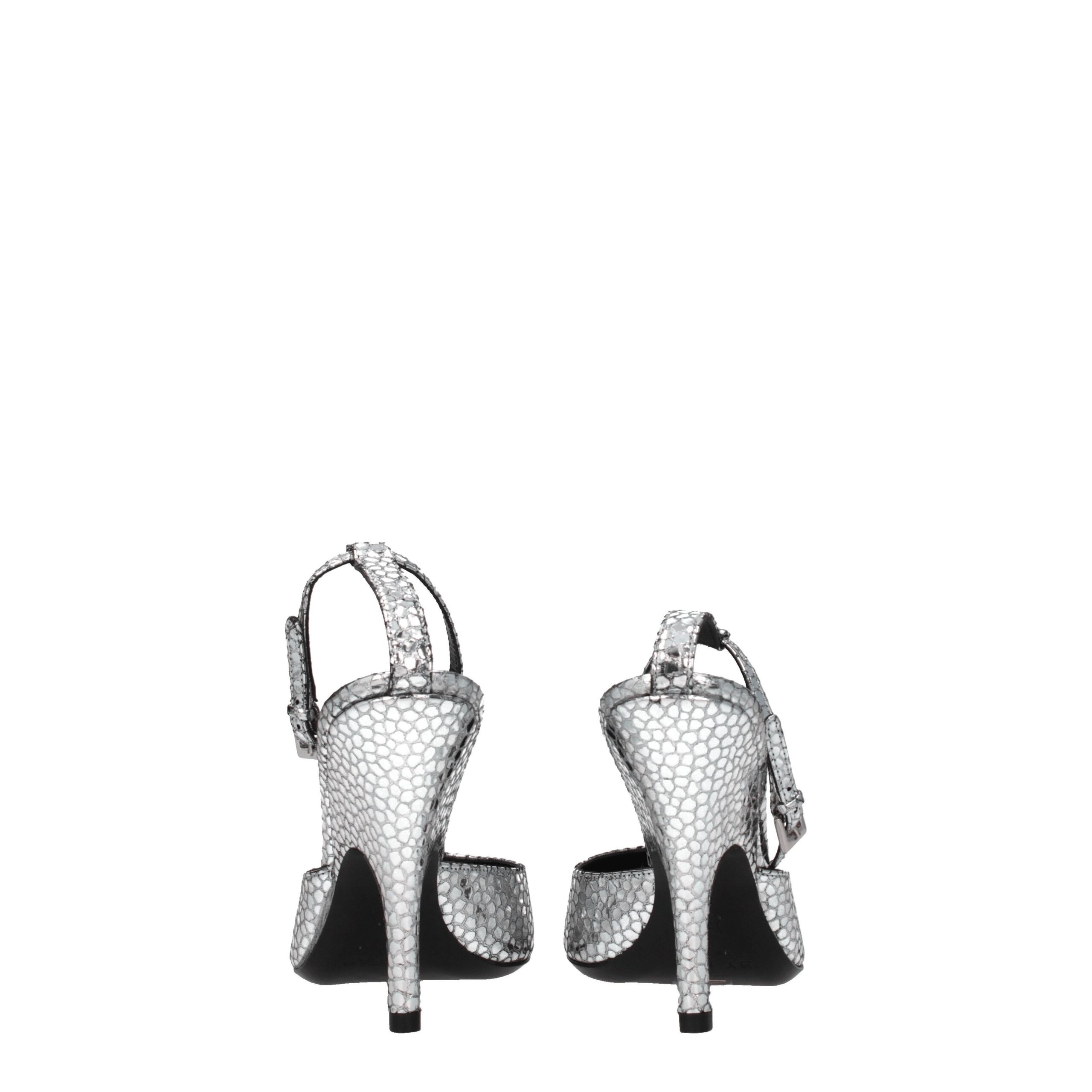 BY FAR Gray Leather High Heel Pumps - Image 5