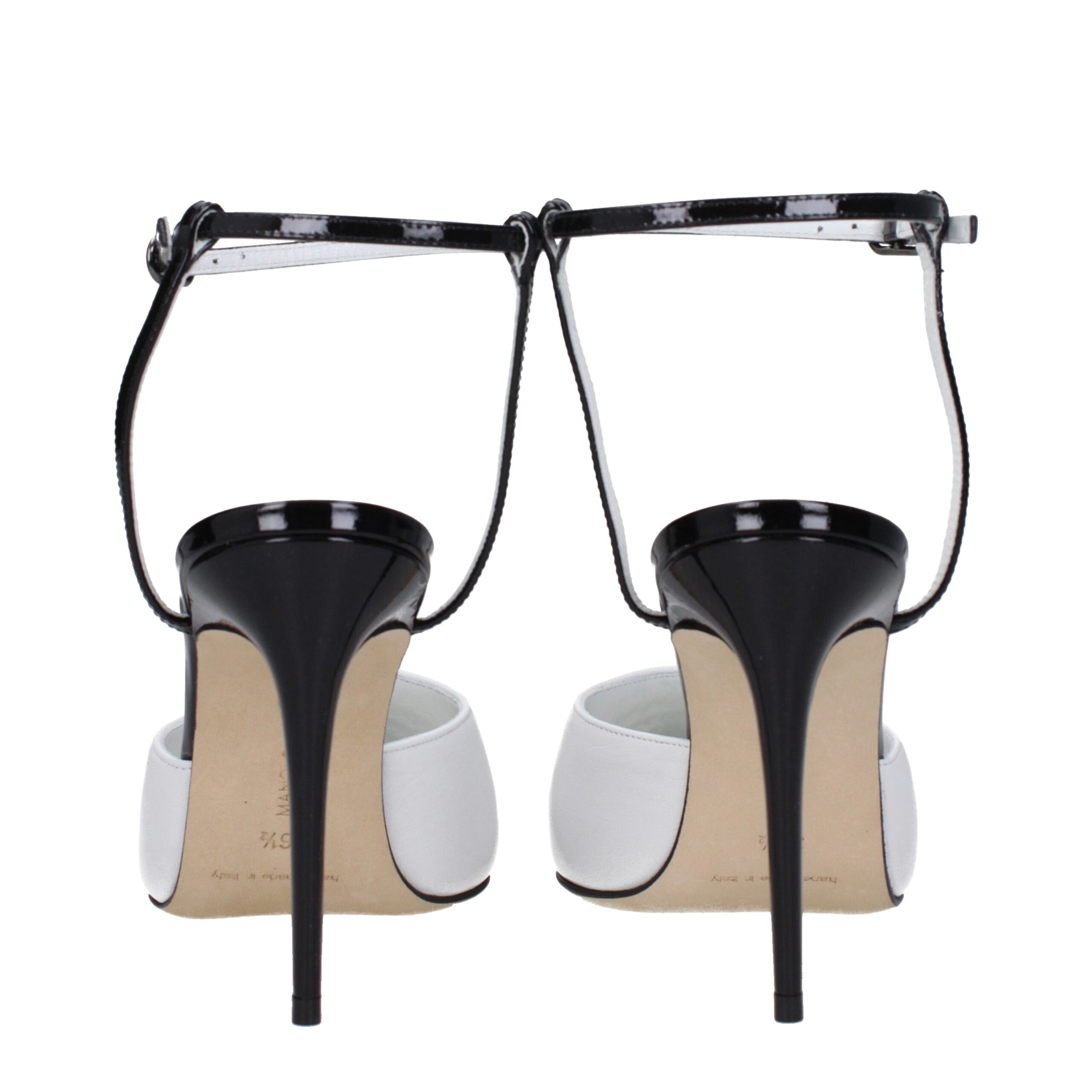 Manolo Blahnik White Leather Stiletto Heels Sandals - Image 5