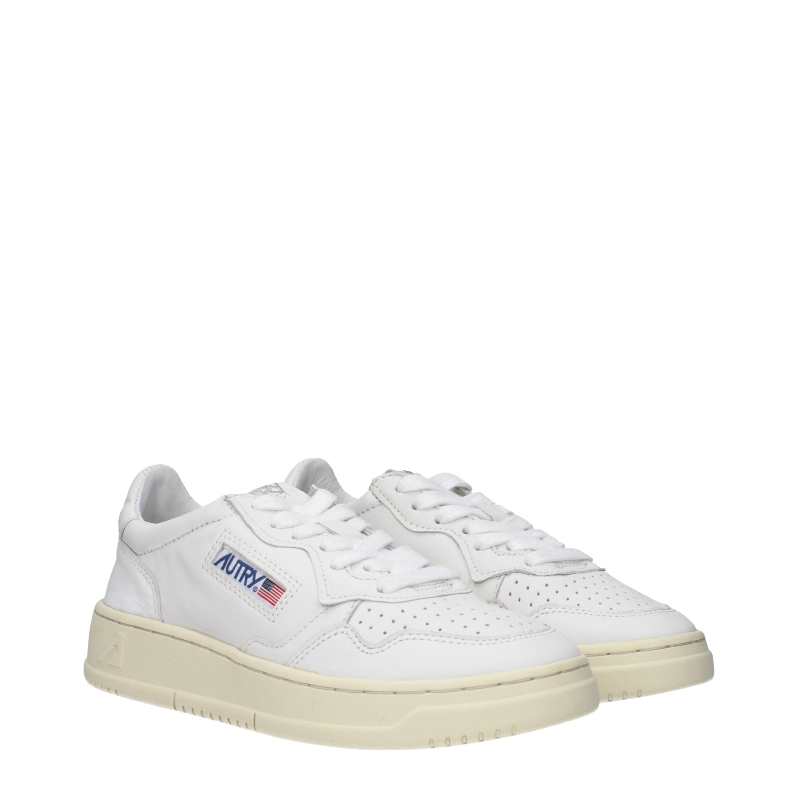 Autry White Leather Low Tops - Image 2