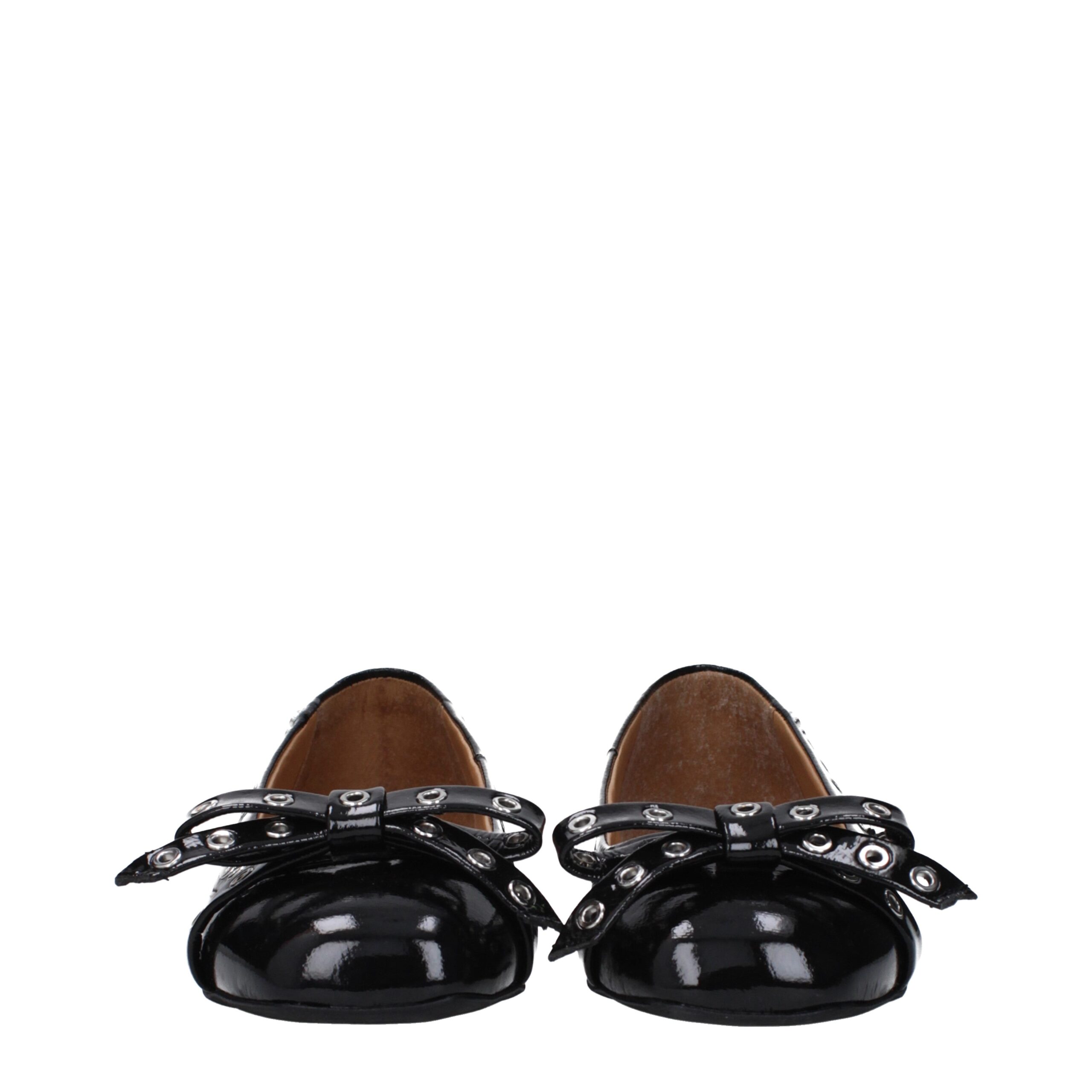 Ganni Black Leather Ballet Flats - Image 3