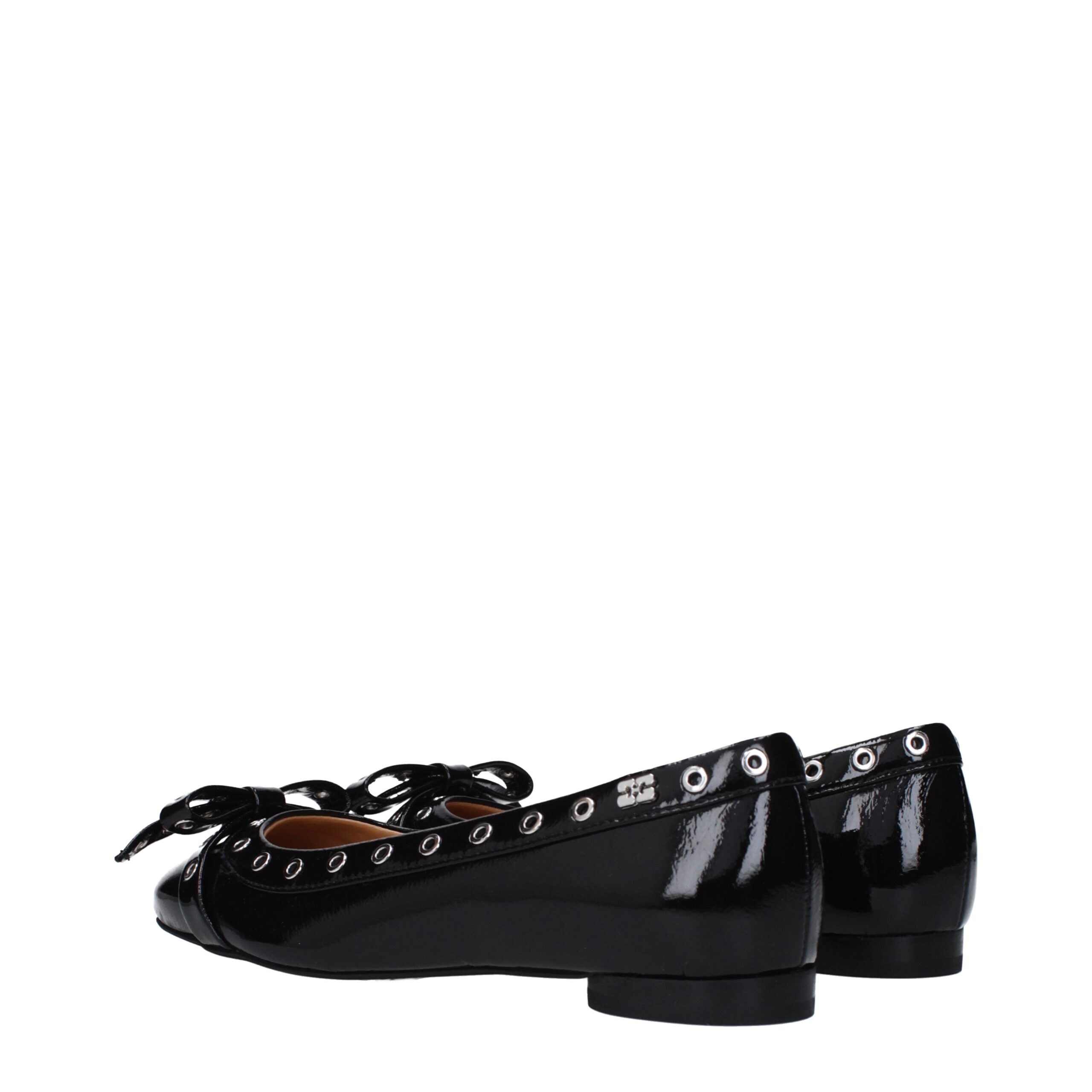 Ganni Black Leather Ballet Flats - Image 4