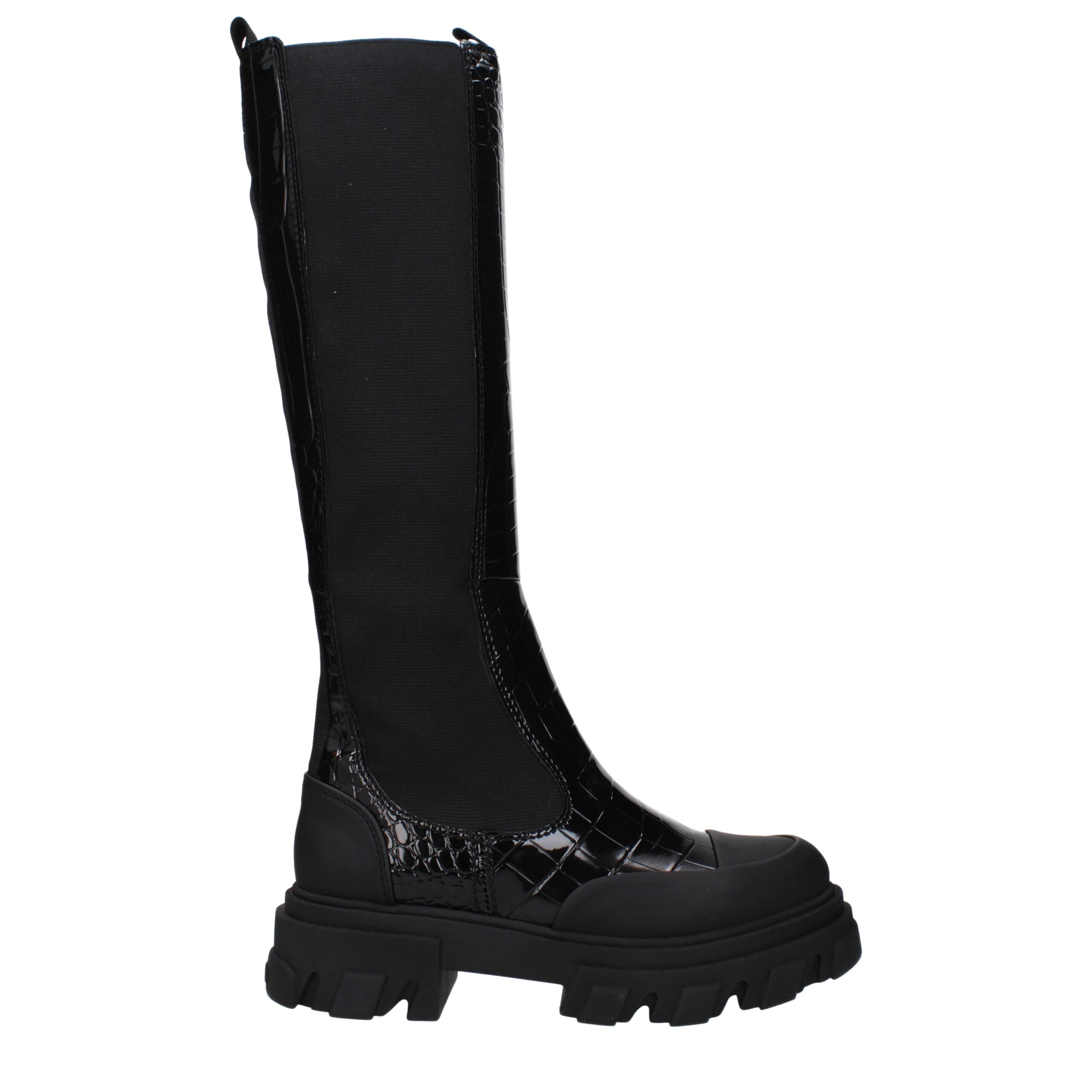 Ganni Black Leather Over The Knee