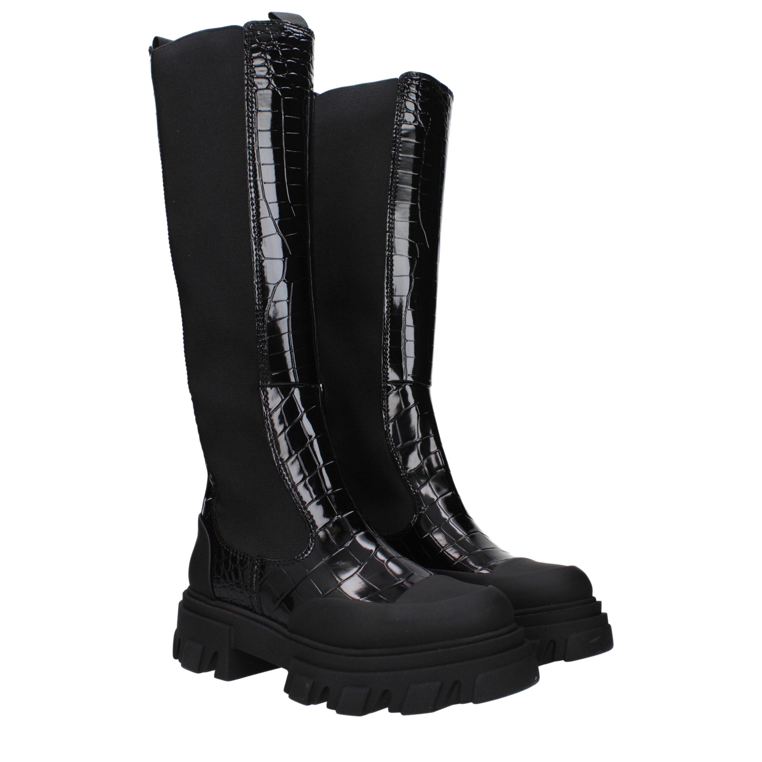 Ganni Black Leather Over The Knee - Image 2