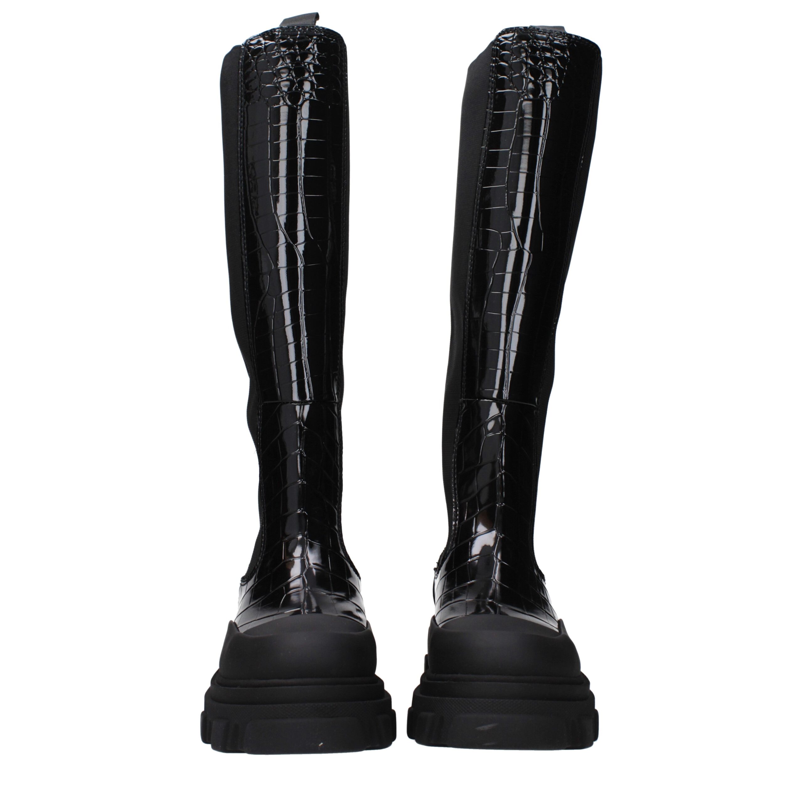 Ganni Black Leather Over The Knee - Image 3