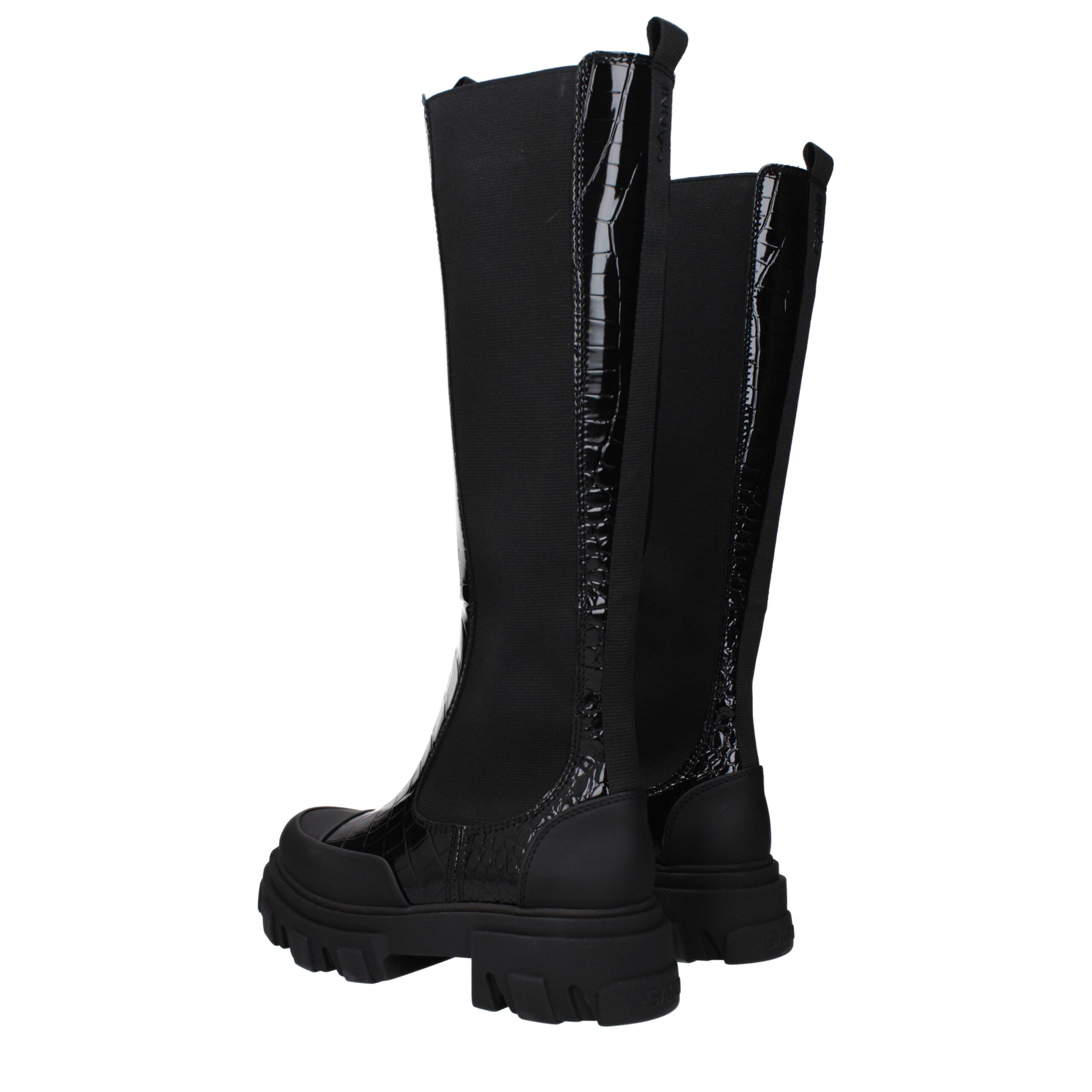 Ganni Black Leather Over The Knee - Image 4