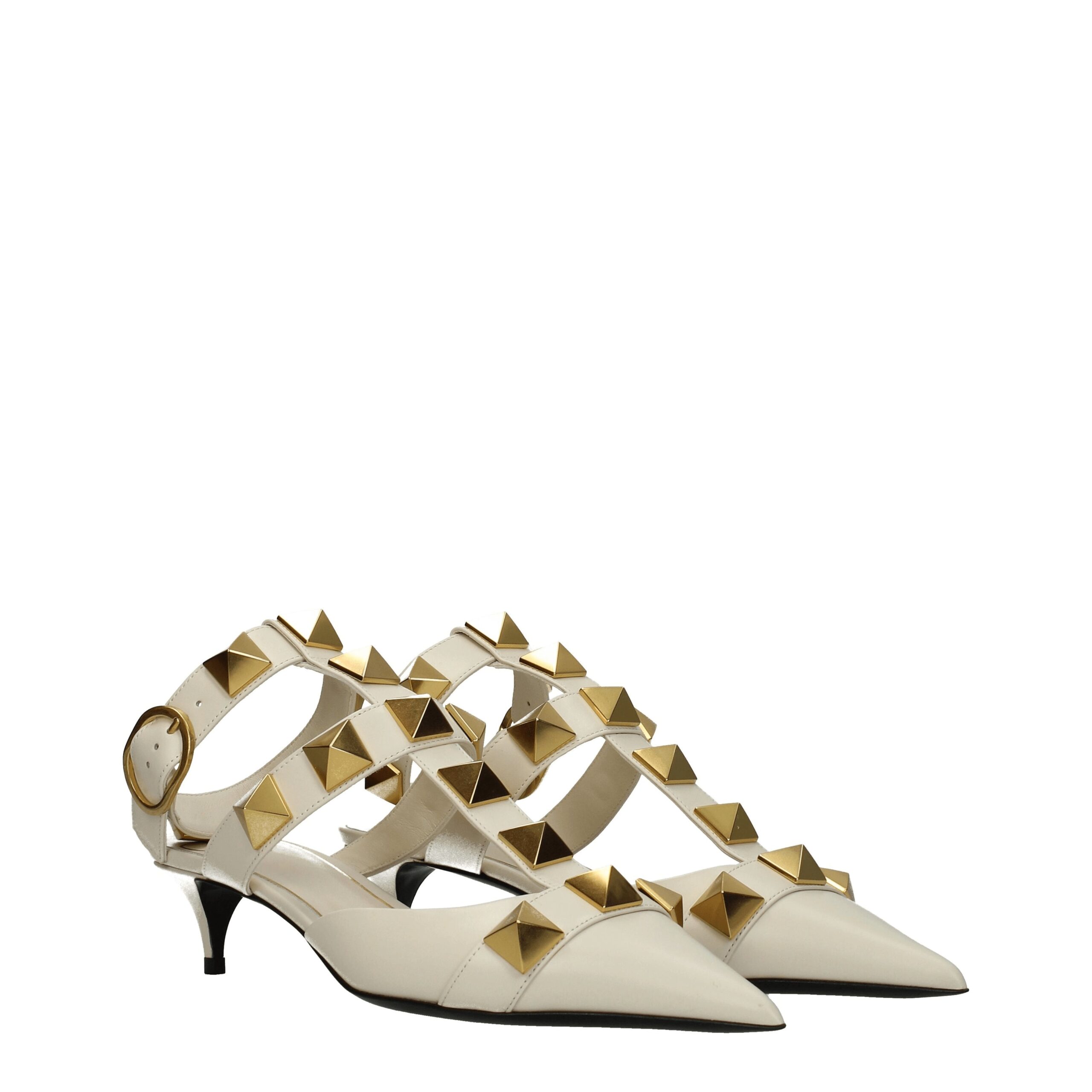 Valentino Garavani Beige Leather Stiletto Heels Sandals - Image 2