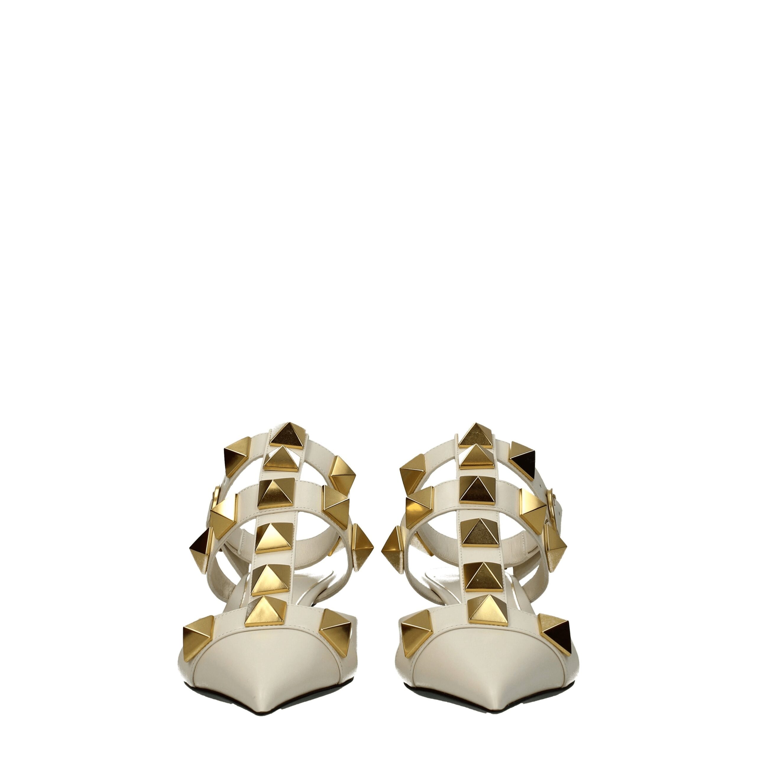 Valentino Garavani Beige Leather Stiletto Heels Sandals - Image 3