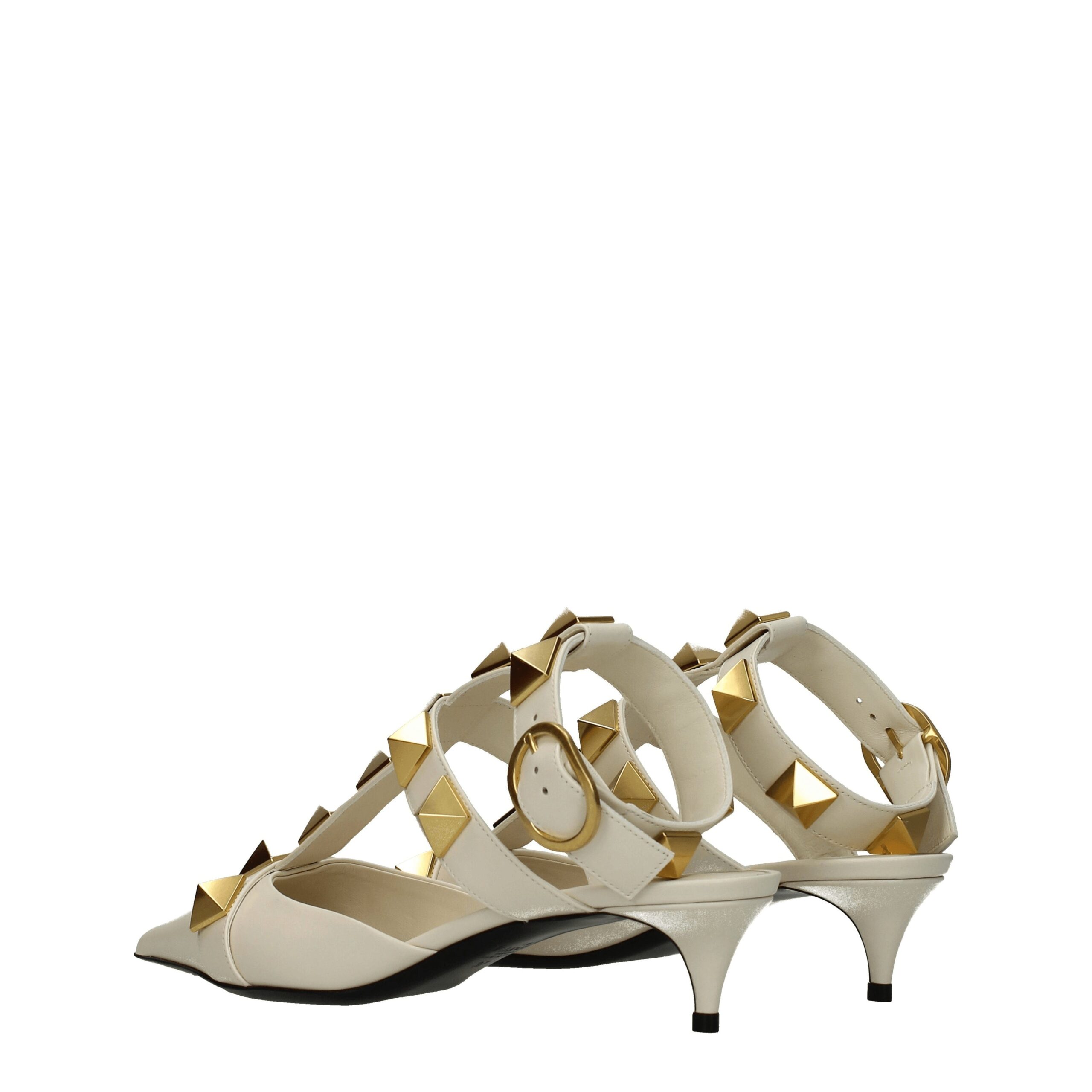 Valentino Garavani Beige Leather Stiletto Heels Sandals - Image 4