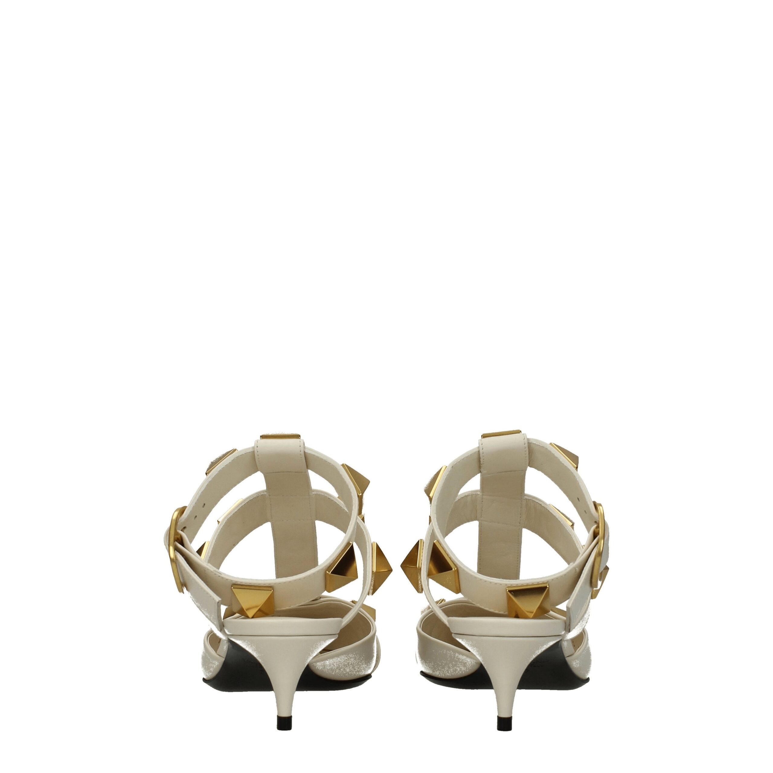 Valentino Garavani Beige Leather Stiletto Heels Sandals - Image 5