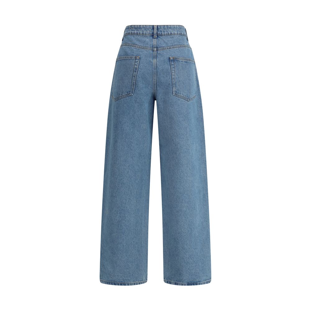 Rohe Blue Cotton Relaxed Fit Jeans - Image 2