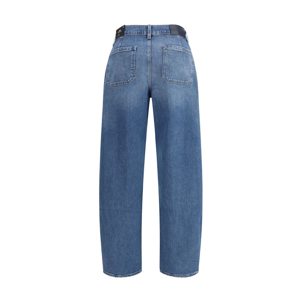 7FOR Light Blue Cotton Relaxed Fit Jeans - Image 2