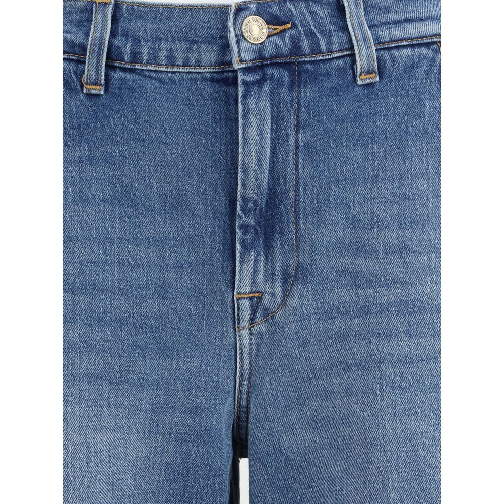 7FOR Light Blue Cotton Relaxed Fit Jeans - Image 3