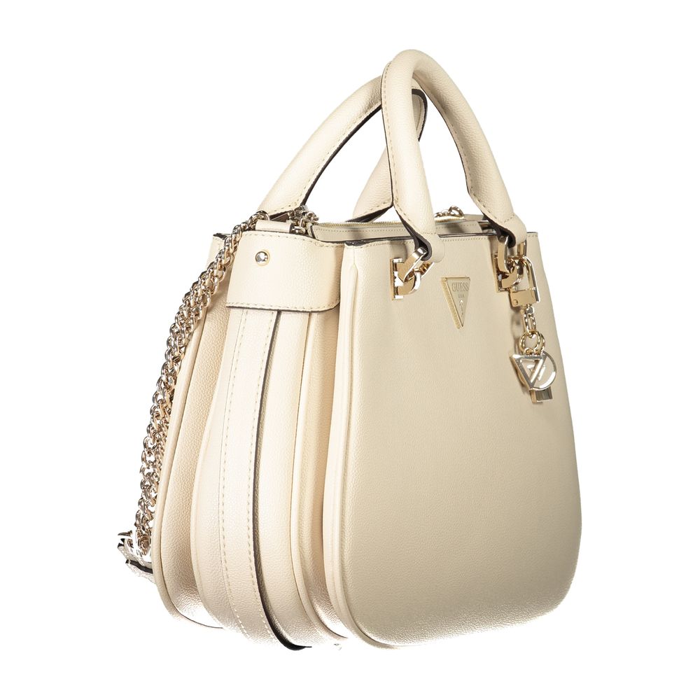 Guess Jeans Beige Polyurethane Womens Handbag - Image 3
