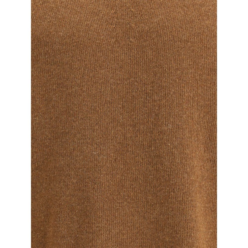Jil Sander Brown Fleece Wool Sweatshirt - Image 3