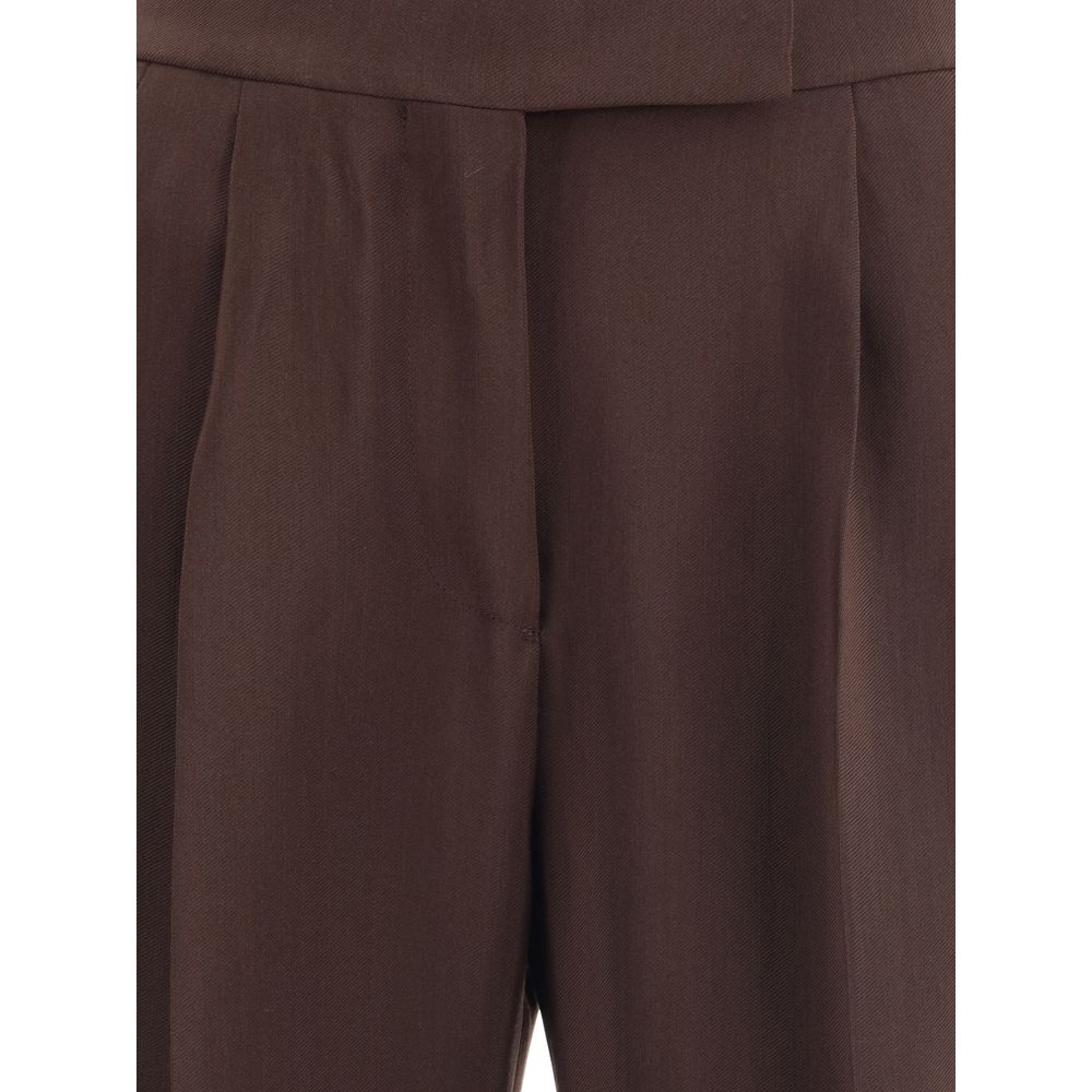 Tom Ford Brown Viscose Casual Pants - Image 3