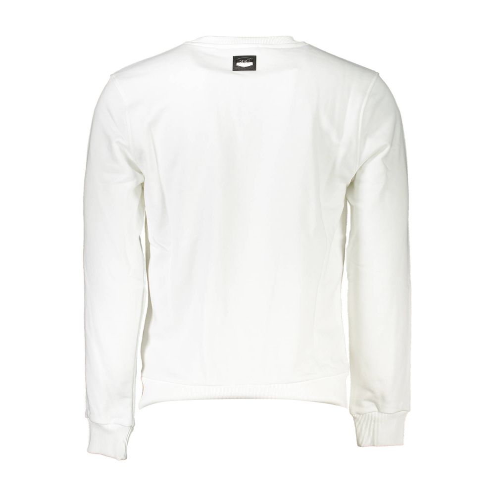 Cavalli Class Bianco Cotton Men Sweatshirt - Image 2