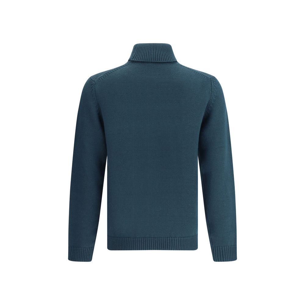 Roberto Collina Bicolor Merino Wool Turtleneck - Image 2