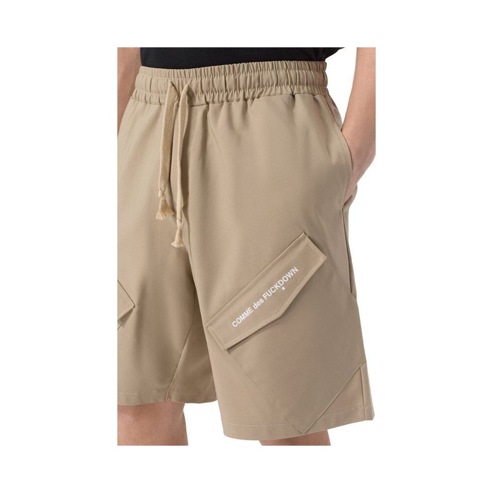 Comme Des Fuckdown Beige Cotton Short - Image 4