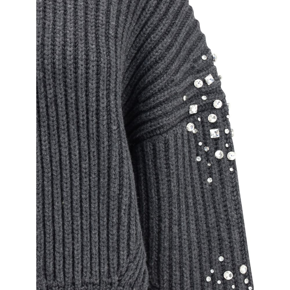 PINKO Rhinestones wool Cardigan - Image 3