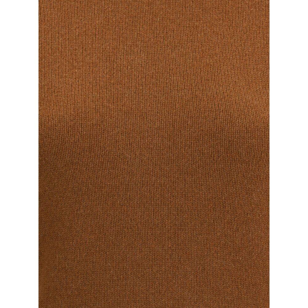 Ami Paris Brown Cashmere Cashmere Sweater - Image 3