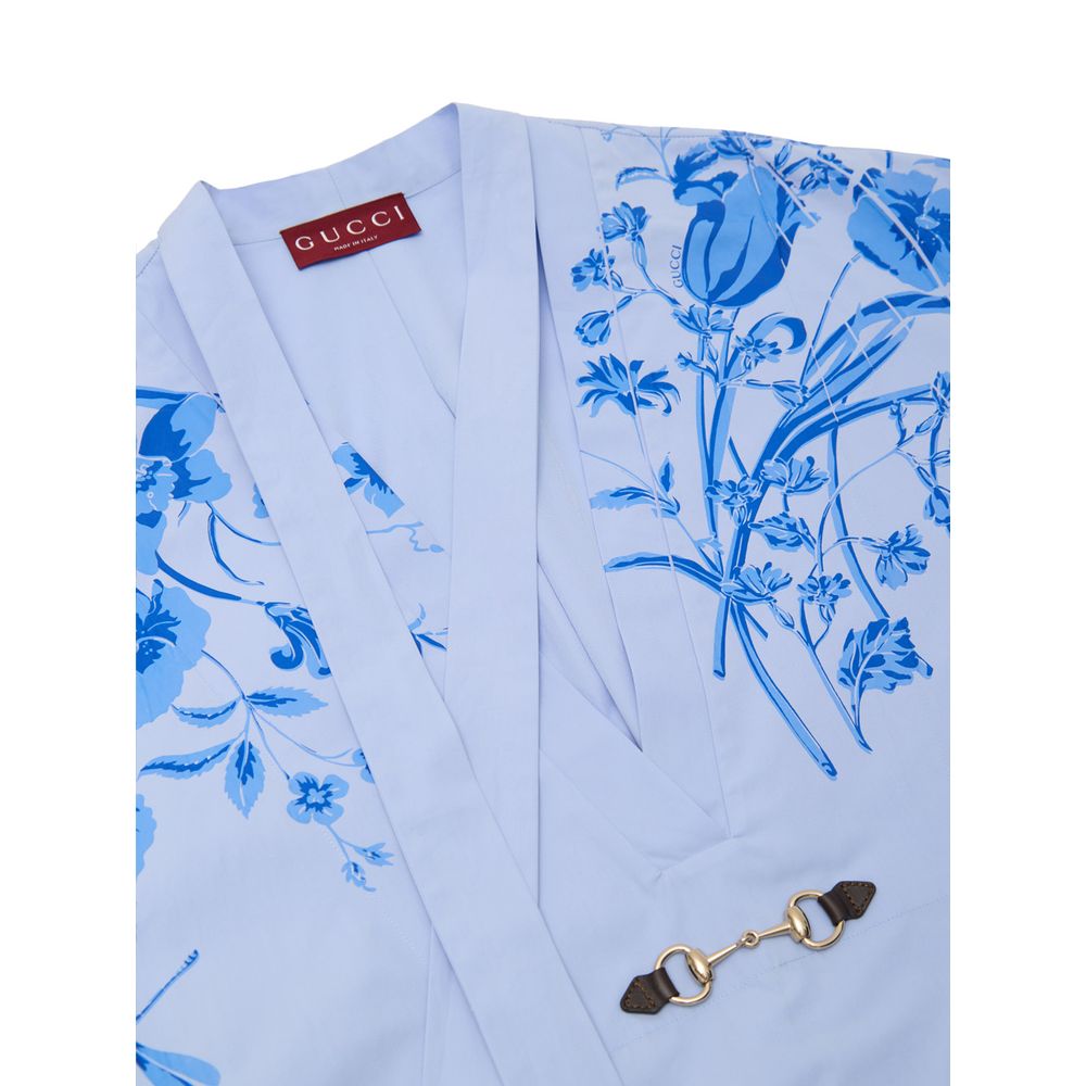 Gucci Blue Cotton Shirt - Image 3