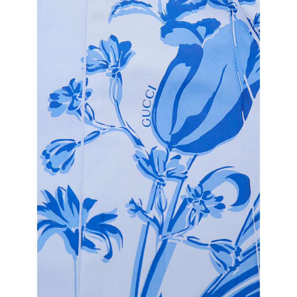Gucci Blue Cotton Shirt - Image 4