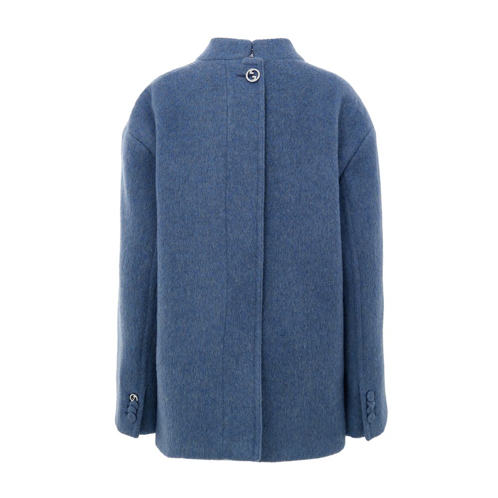 Gucci Light Blue Wool Jackets & Coat - Image 2