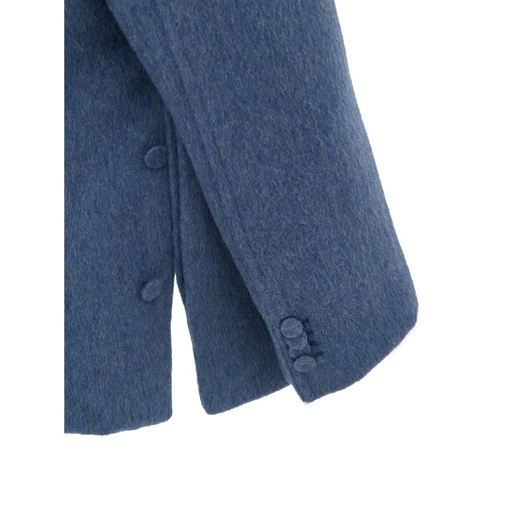 Gucci Light Blue Wool Jackets & Coat - Image 3