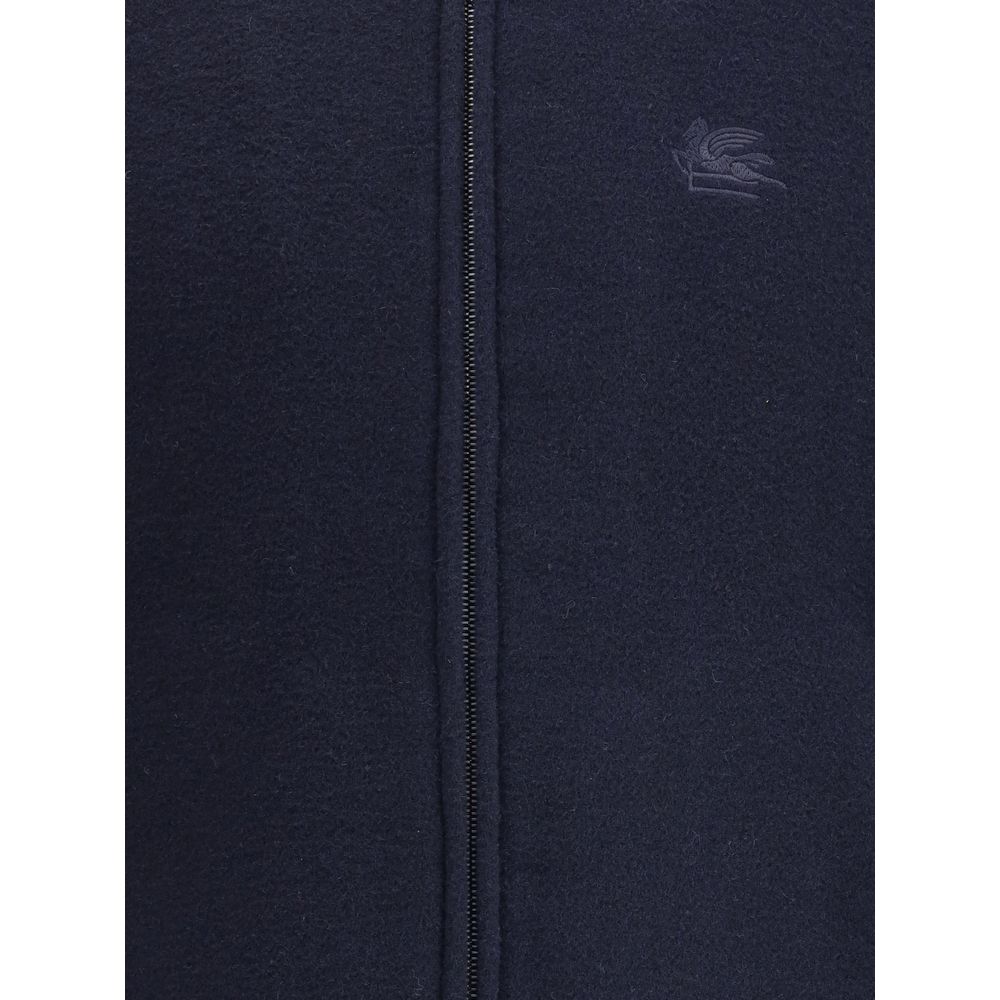 Etro Blue Wool Bomber - Image 3