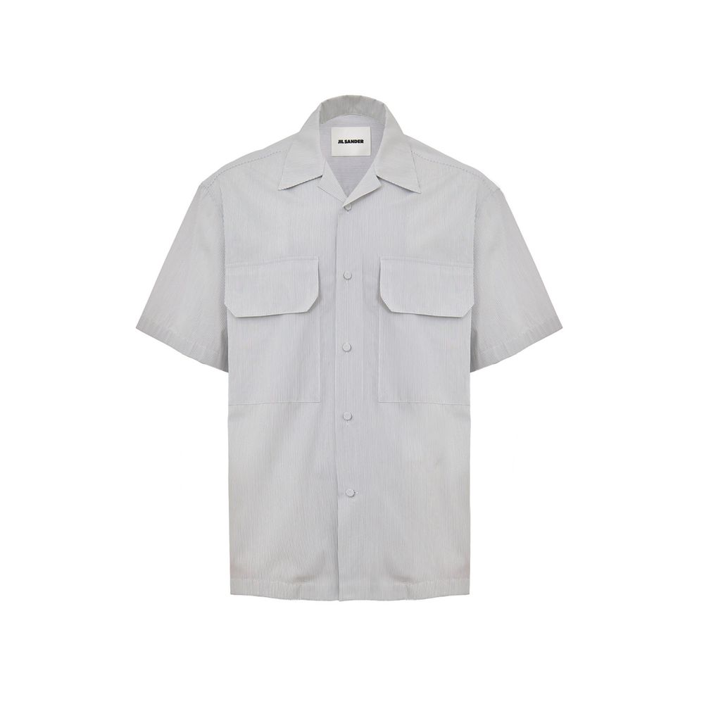 Jil Sander Blue Cotton Shortsleeve