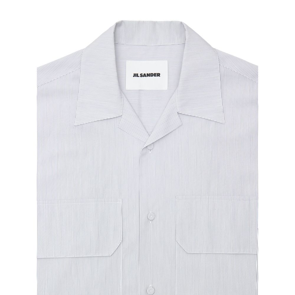 Jil Sander Blue Cotton Shortsleeve - Image 4