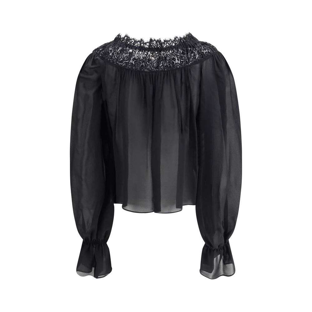 Chloé Silk georgette and lace Top - Image 2