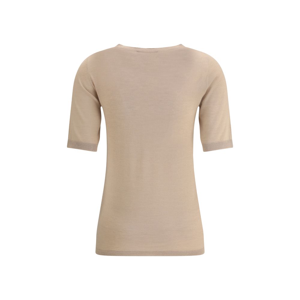 Fabiana Filippi Beige Cashmere T-Shirt - Image 2