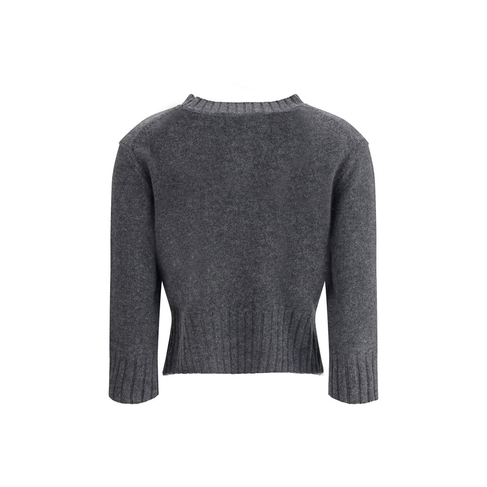 Loulou De Saison Gray Cashmere Sweatshirt - Image 2
