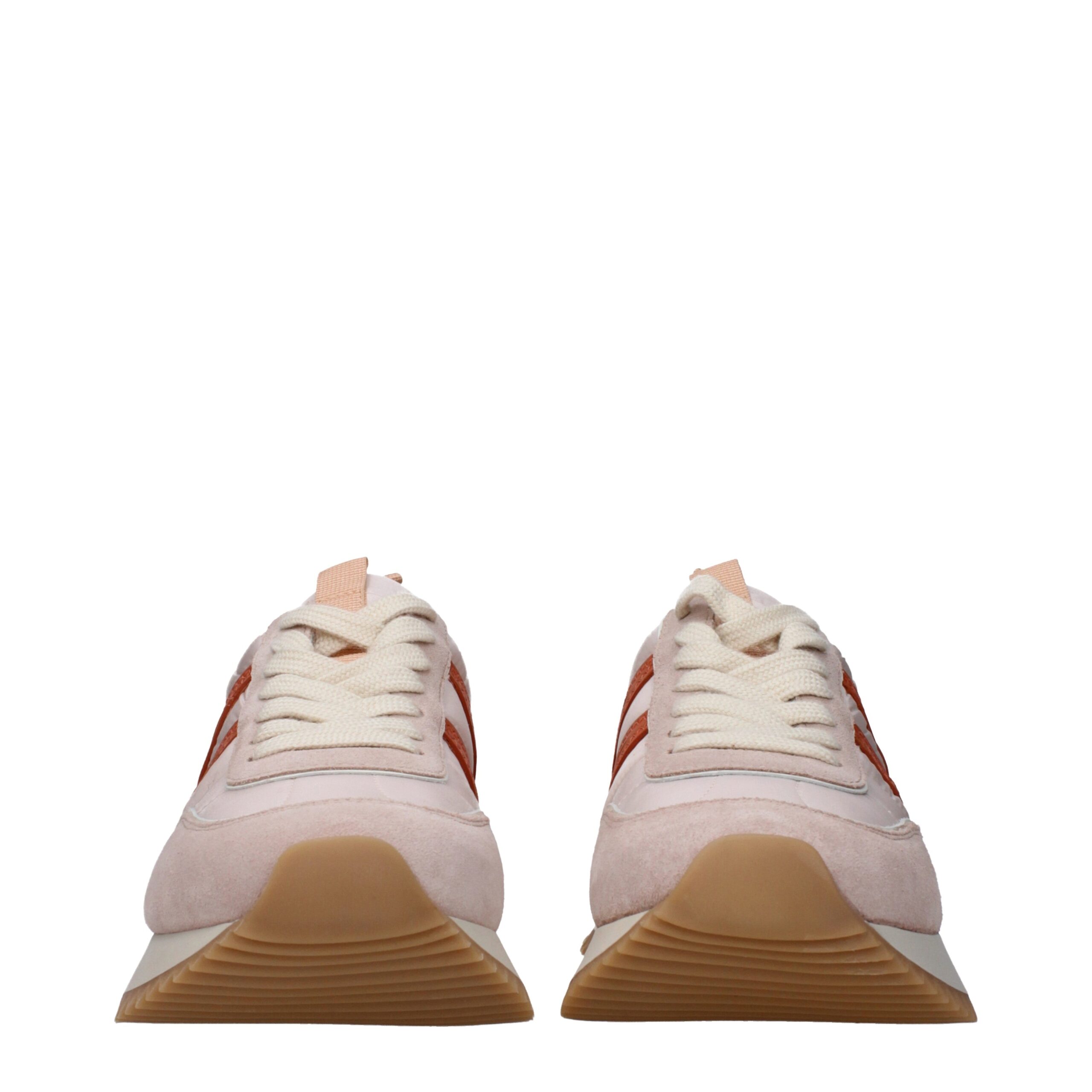 Moncler Pink Fabric Chunky Sneakers - Image 3