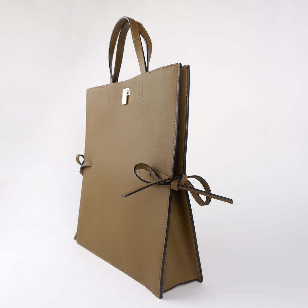 Giada Brown Leather Handbag - Image 3