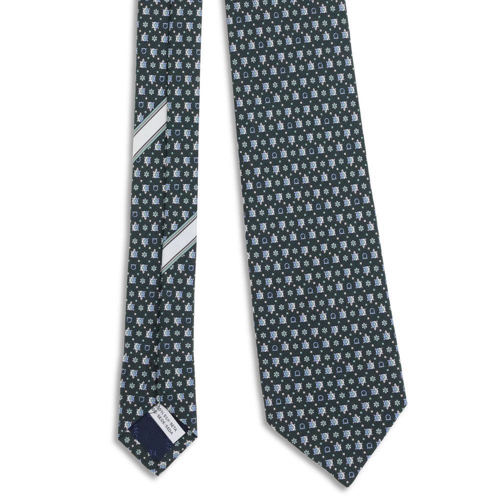Ferragamo Tortoise print silk Tie - Image 3