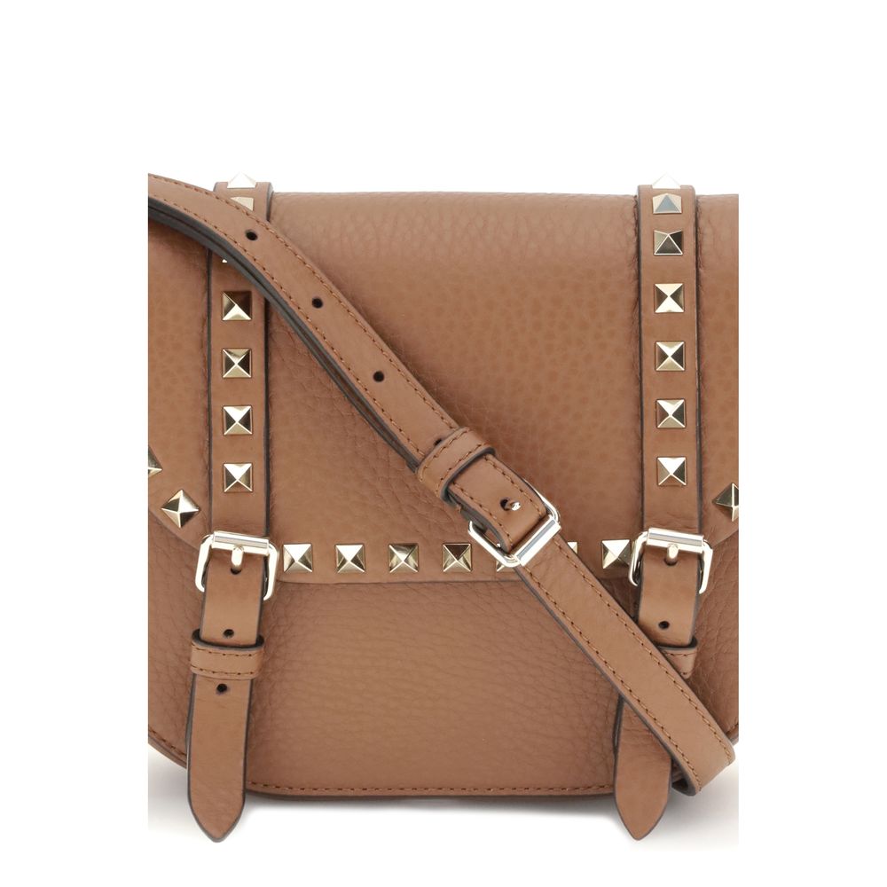 Valentino Garavani Beige Calf Leather Bos Taurus Shoulder Bag - Image 4