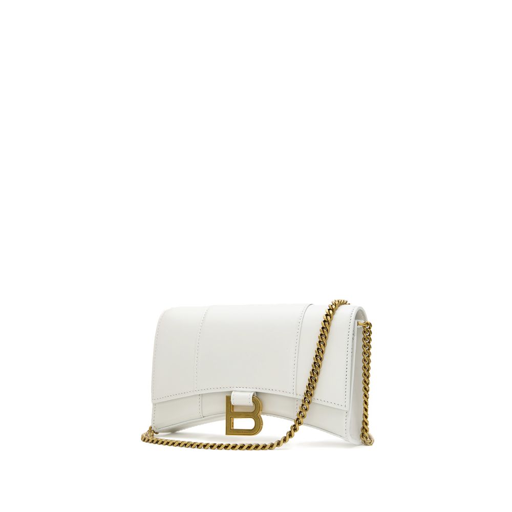 Balenciaga White Leather Shoulder Bag - Image 3