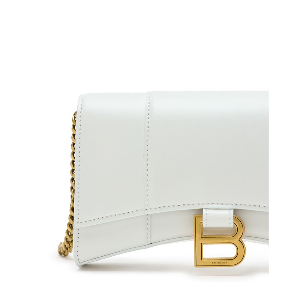 Balenciaga White Leather Shoulder Bag - Image 4
