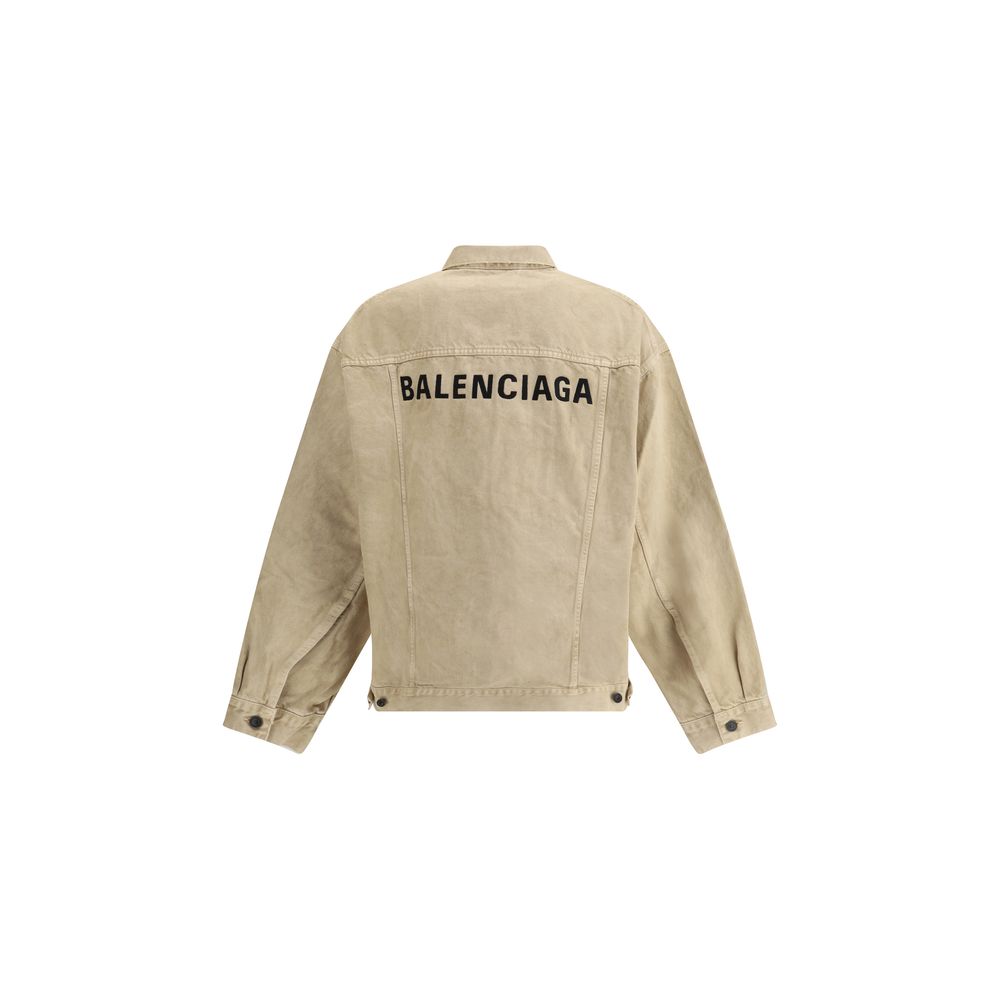 Balenciaga Beige Cotton Denim Jacket - Image 2