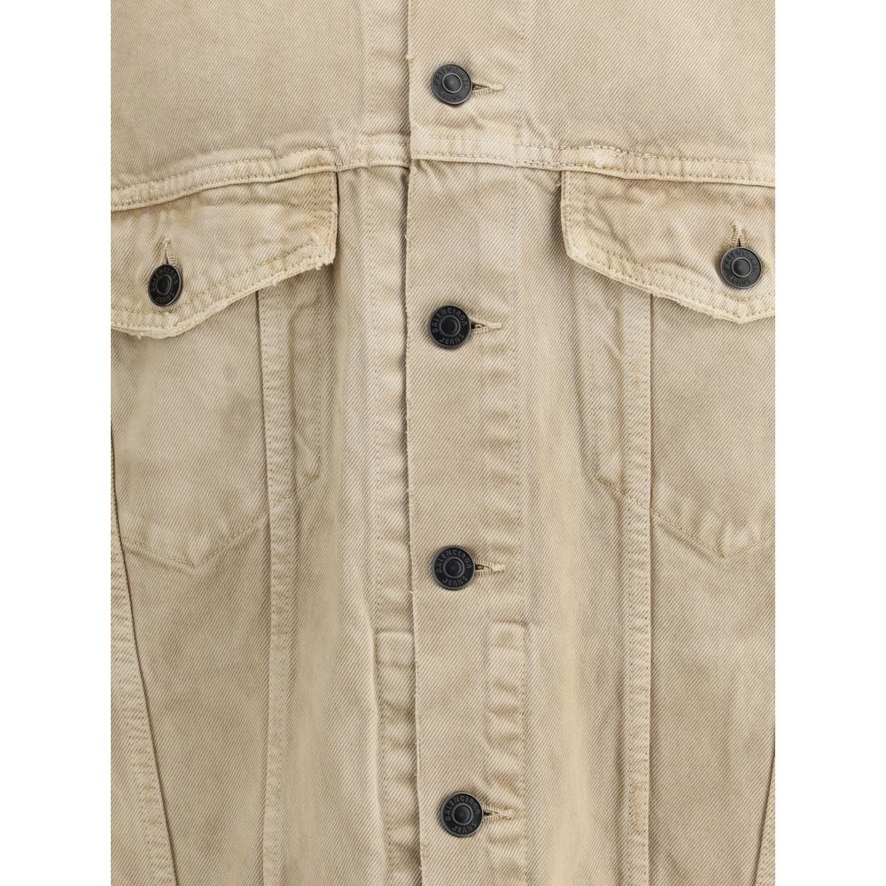 Balenciaga Beige Cotton Denim Jacket - Image 3