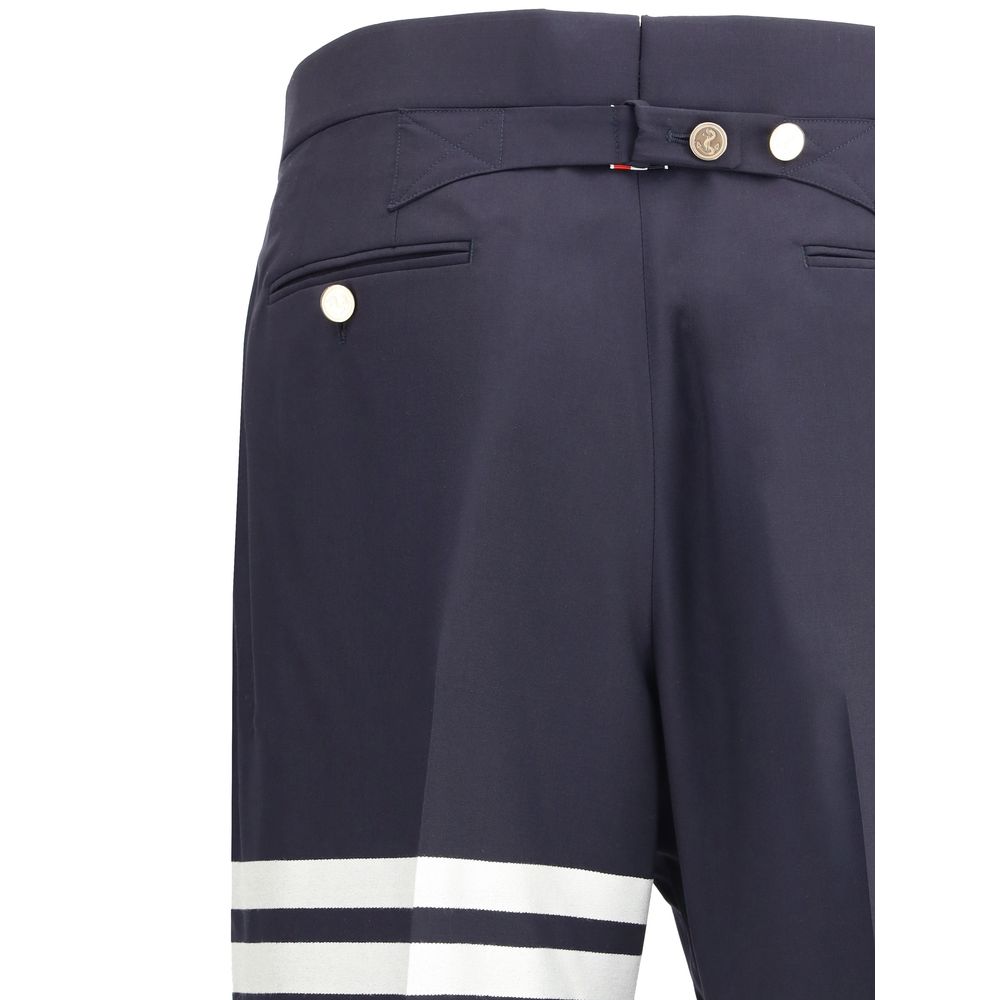 Thom Browne Blue Wool Dress Pants - Image 3