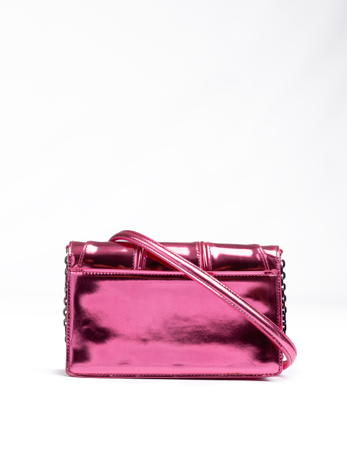 Ferrari Metal Pink GT patent leather bag with chain - Image 3