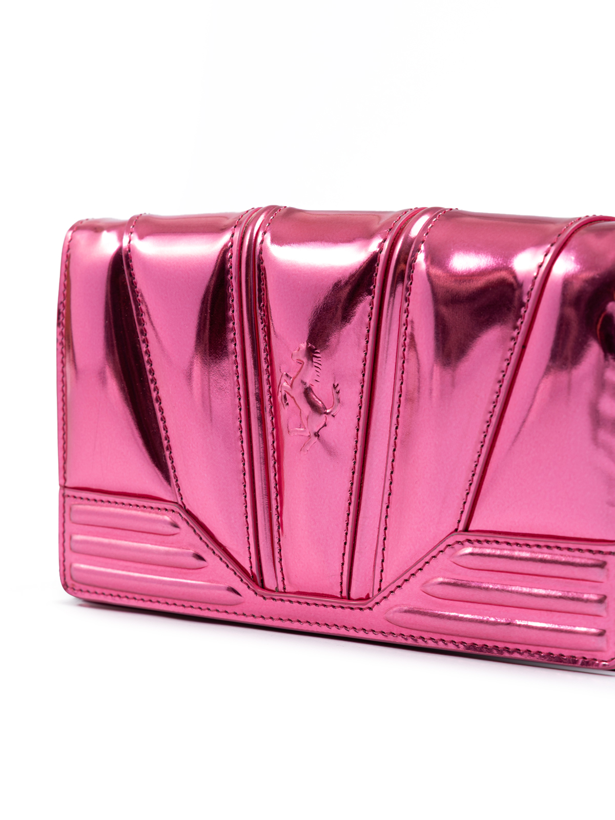 Ferrari Metal Pink GT patent leather bag with chain - Image 4