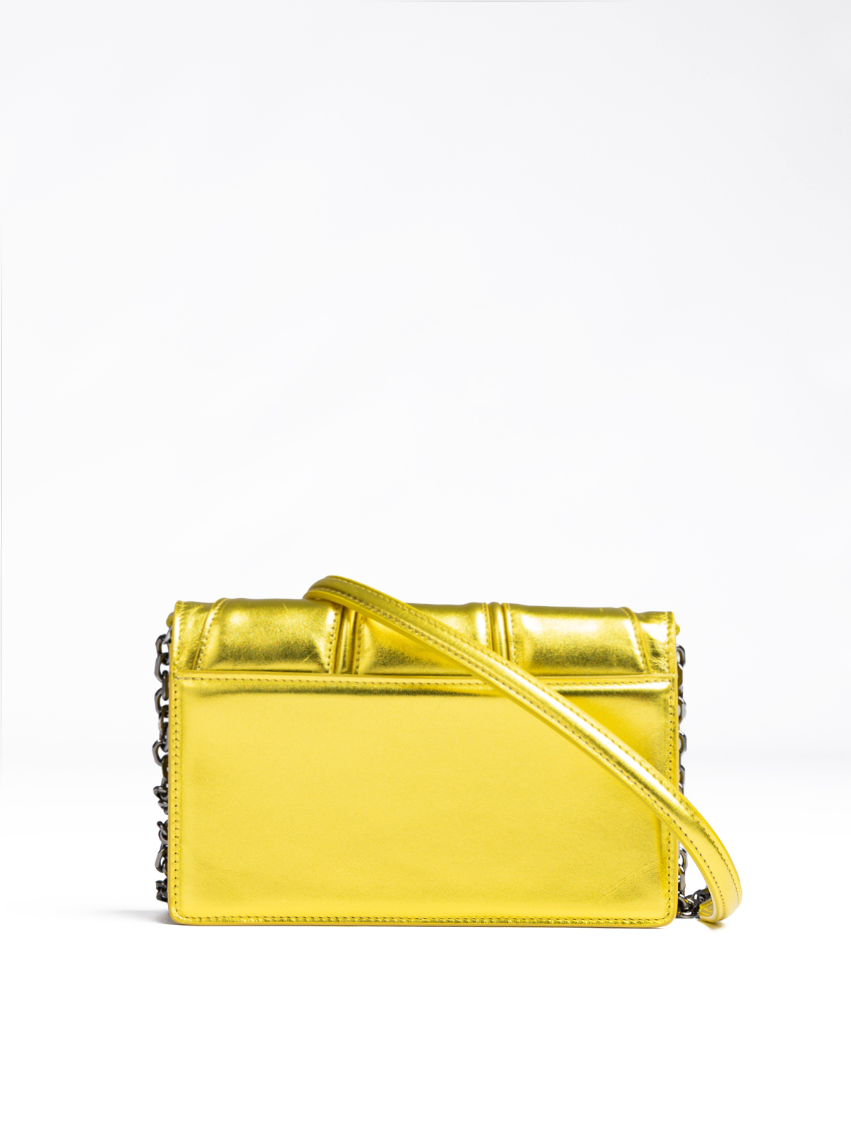 Ferrari Metal Yellow GT patent leather bag with chain - Image 3
