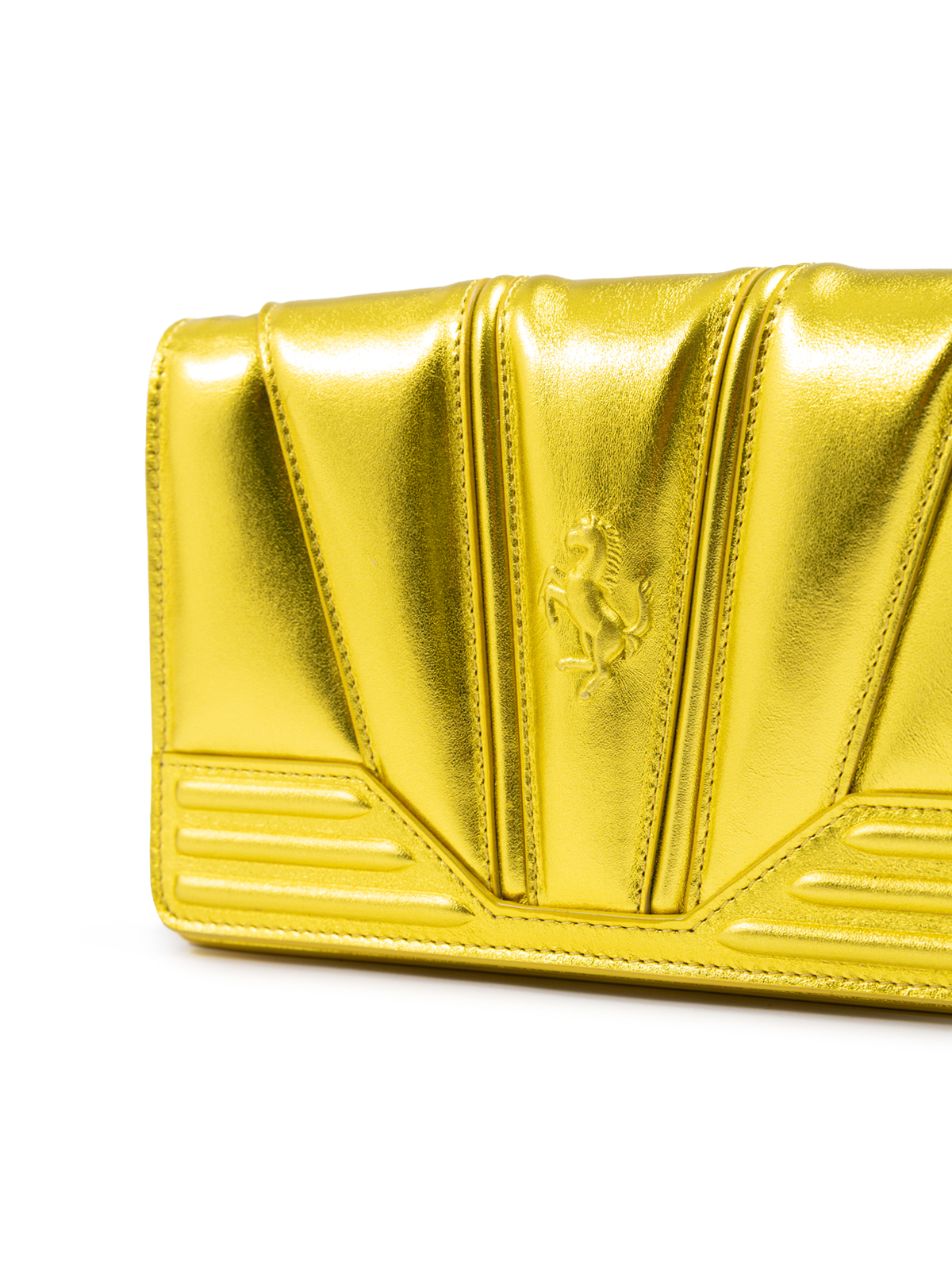 Ferrari Metal Yellow GT patent leather bag with chain - Image 4