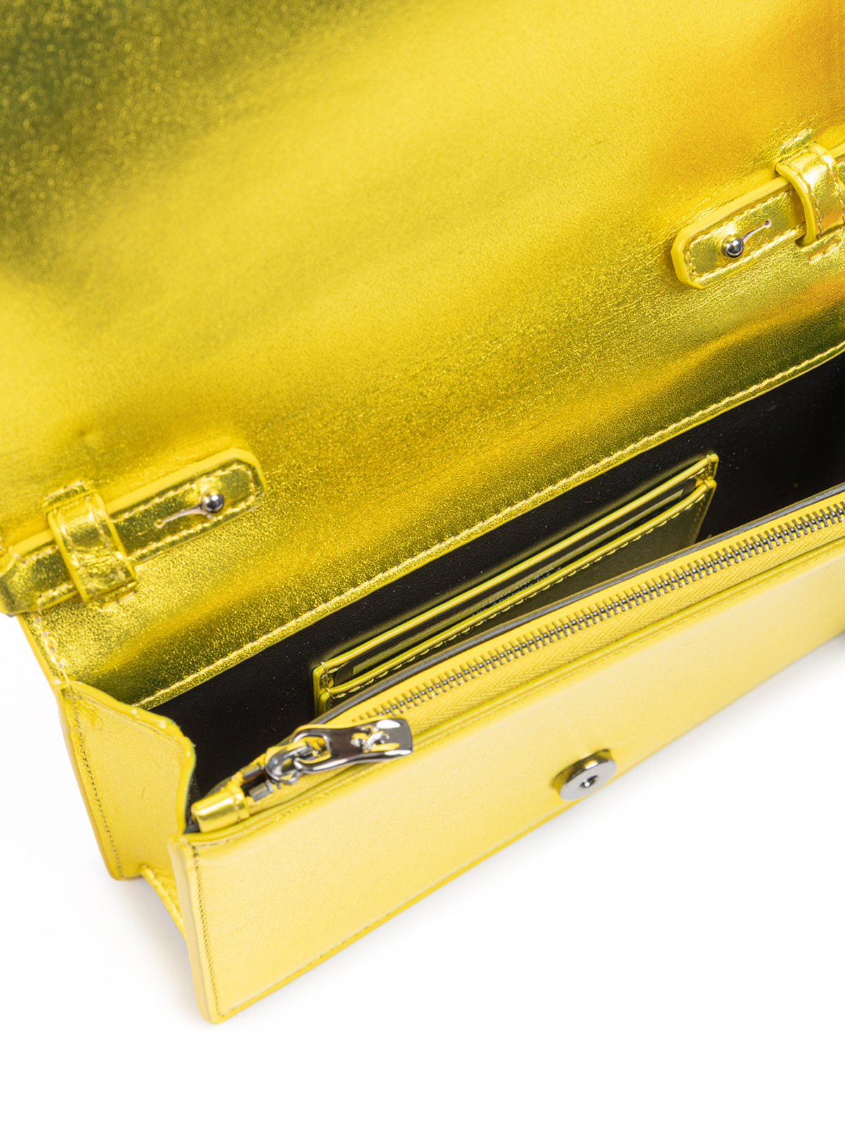 Ferrari Metal Yellow GT patent leather bag with chain - Image 5