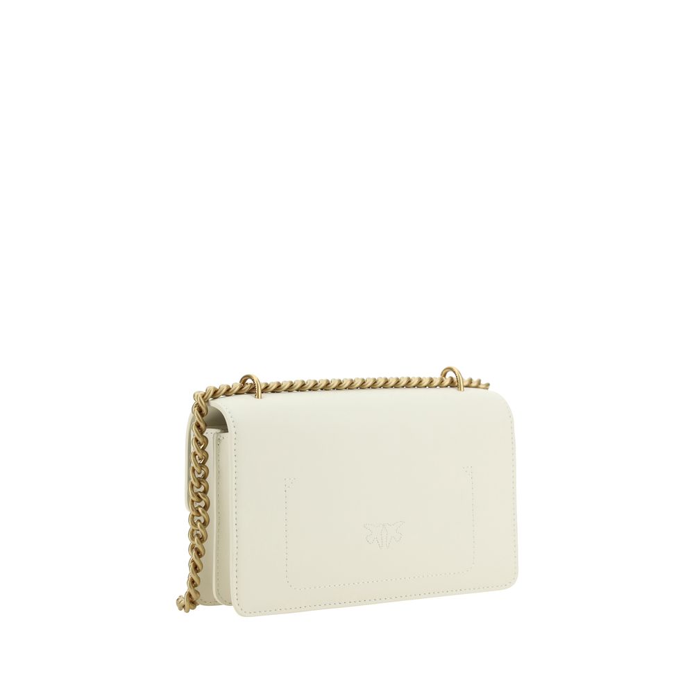 PINKO Beige Calf Leather Bos Taurus Shoulder Bag - Image 3
