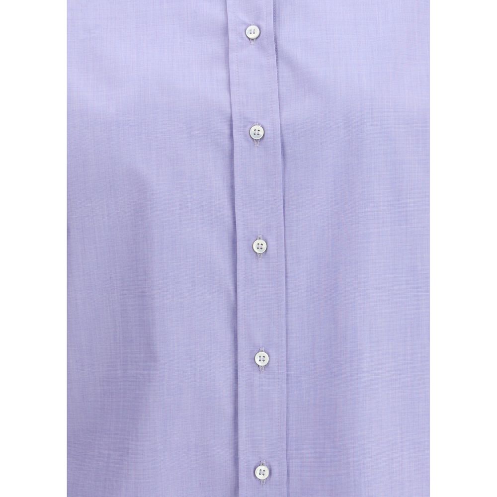 Brunello Cucinelli Light Blue Cotton Dress Shirt - Image 3